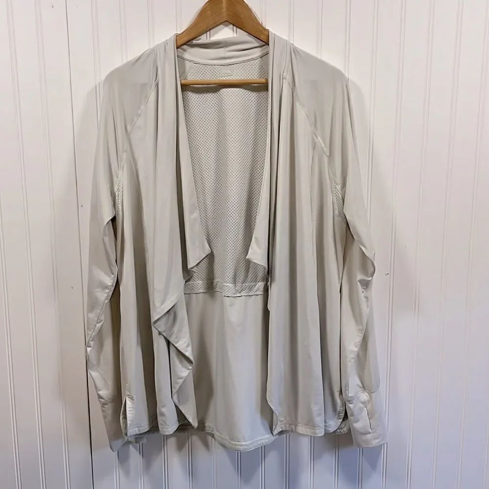 Zuda long sleeve drape front cardigan